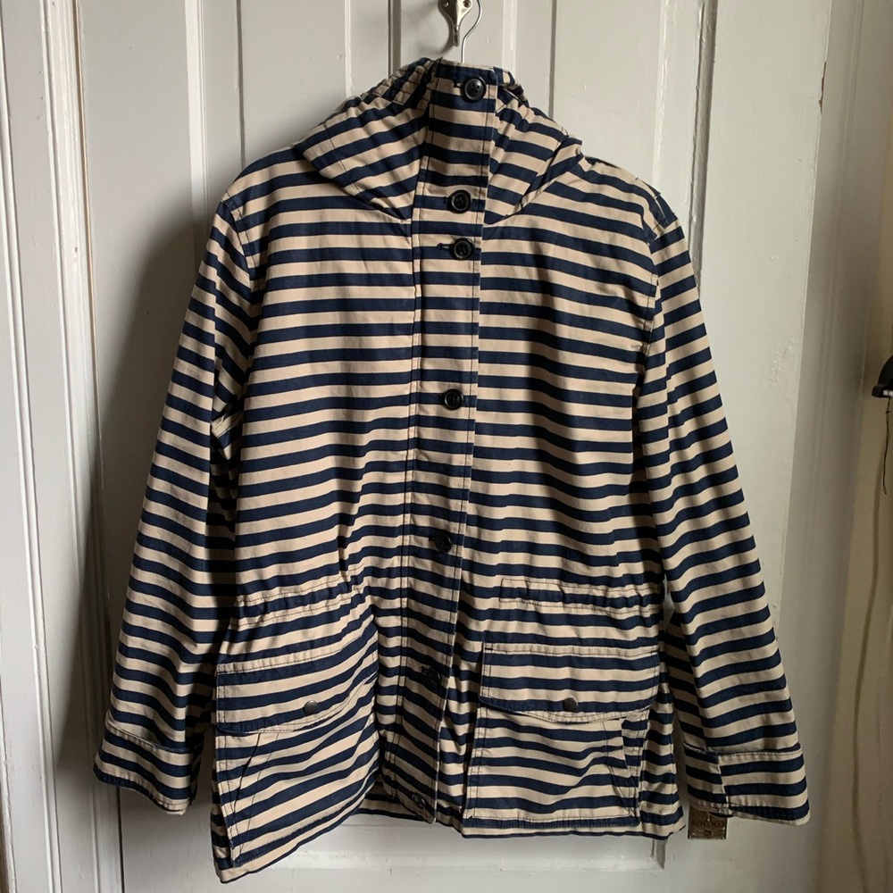 Gap striped utility jacket w/ removable vest